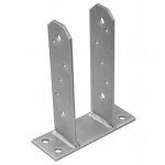 Fixtout - embase pied de poteau en tt zingu�e � visser - 75 x 200 x 50 x 4, 0 mm