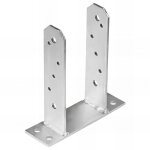 Fixtout - embase pied de poteau en tt zingu�e � visser - 91 x 200 x 5 mm