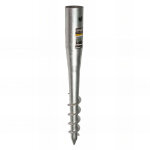 Fixtout - pied de poteau de jardin rond zingu� � tarauder - 68 x 650 x 1, 8 mm