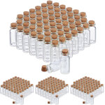 Relaxdays - flacons en verre avec bouchon de lige, lot de 240, mini - bouteilles pour huile, pices, ...