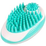 Brosse de shampouinage nettoyage et de massage 2 en 1 pour chien flamingo