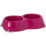 Flamingo - une gamelle double 2 x 330 ml leno hawai couleur alatoire pour chien ou chat