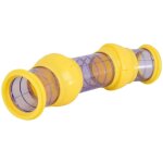 Tunnel violet et jaune � 7. 5 x 27. 5 cm pour rongeur hamster flamingo