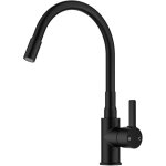Flexible robinet cuisine noir, mitigeur cuisine rotatif � 360� robinetterie de �vier cuisine acier inoxydable ...