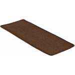 Tapis d'escalier pure nature rectangulaire - sans bordure marron fonc 23, 5 x 65 cm