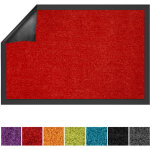 Tapis de porte paillasson d'entr�e use&wash rouge 40 x 60 cm