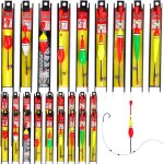 Flotteur peche 27 pi�ces flotteurs de p�che avec plomb, ligne de p�che et hame�ons, pour poissons communs, ...