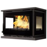 Fm calefaccion - insert � bois 3 faces ventil� - firematic dali 12. 6 kw foyer en fonte