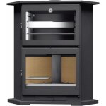 Fm po�le � bois d'angle en acier ch - 9 r 11kw avec four inox