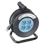 Fme - enrouleur de rallonge electrique 50 metres prise 3x15 shuko fervi a010 / 50