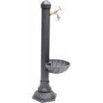 Fonderia bongiovanni - fontaine colonne pandora en aluminium avec baignoire pour jardin potager et robinet ...