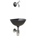 Fonderia bongiovanni - fontaine murale 600 en fonte grise avec robinet 303c et siphon pour jardin potager ... Fonderia bongiovanni - fontaine murale 600 en fonte grise avec robinet 303c et siphon pour jardin potager ...