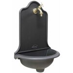 Fontaine murale cordova maison balcon de jardin avec robinetterie en laiton finition de votre choix: ...