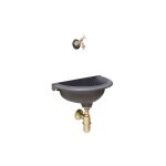 Fontaine murale mod�le taormina avec robinet en laiton et siphon finition au choix : bruni