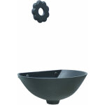 Fonderia bongiovanni - fontaine de baignoire murale mod. jardin '600' en fonte grise avec rosace fleurie ...