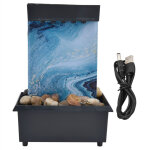 Fontaine de bureau en marbre avec led, fontaine d'eau usb 3v pour d�cor de table maison / bureau avec ...