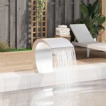 Fontaine cascade de piscine acier inoxydable 45 x 30 x 60 cm Fontaine cascade de piscine acier inoxydable 45 x 30 x 60 cm