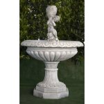 Anaparra - fontaine centrale classique en pierre reconstitu�e santiago 92x127cm.