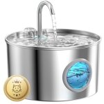 Fontaine a eau chat inox: 3, 2l fontaine � eau pour chat - distributeur chien automatique - silencieux ...