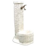 Fontaine en granulat de pierre gris decogard. nomentana 32x42xh73 cm