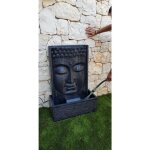 Anaparra - fontaine de jardin arsen 70x33x105cm. pierre reconstitu�e couleur anthracite