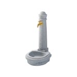 Fontaine de jardin venise gris, imitation pierre naturelle. hauteur 90 cm, largeur 44 cm et profondeur ...