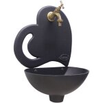 Fonderia bongiovanni - fontaine murale afrodite pour jardin extérieur avec robinet laiton bruni Fonderia bongiovanni - fontaine murale afrodite pour jardin extérieur avec robinet laiton bruni