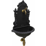Fonderia bongiovanni - fontaine murale modèle pamplona pour jardin potager avec robinet et siphon finition ... Fonderia bongiovanni - fontaine murale modèle pamplona pour jardin potager avec robinet et siphon finition ...