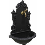 Fonderia bongiovanni - fontaine murale modle pamplona pour jardin potager avec robinetterie en laiton ...