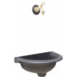 Fontaine murale mod�le taormina pour jardin potager avec robinet en laiton au choix : poli