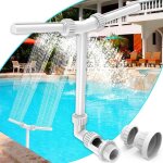 Fontaine de piscine, accessoires de piscine � double jet pour piscine hors sol / souterraine, fontaine ...
