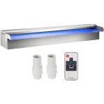 Fontaine de la piscine, etang argent 220 v en acier inoxydable cascade bassin exterieur 60 x 11. 5 x ...