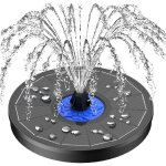 Fontaine solaire am�lior�e , fontaine solaire de 3, 5 w pour le bain d'oiseaux avec fleurs , pompe solaire ...