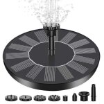 Fontaine solaire ext�rieur flottante pompe bassin solaire avec 6 buses pour bain d'oiseaux aquarium jardin ...