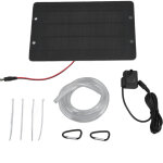 Fontaine solaire kit 6v 10w avec panneau monocristallin pour bassin, jardin, baignoire d'oiseaux ou aquarium ...