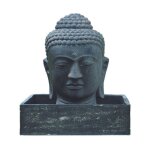 Jardinex - fontaine t�te de bouddha 75 cm + bac - gris anthracite 96 cm