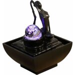 Ac - deco - fontaine yoga avec led - noir - h 19 cm - livraison gratuite Ac - deco - fontaine yoga avec led - noir - h 19 cm - livraison gratuite