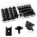 40 pices clip  vis et crou de kit, crous de fixation pour garde - boue de voiture, type u sous support ...
