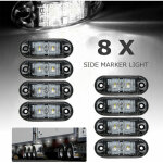 8pcs indicateurs led lat�rales feux de gabarit position d'�clairage avant arri�re ct� lampe 12 v 24 v ...