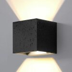 Applique ext�rieure cube r�glable 6w 3000k applique murale carr�e ip65 �tanche moderne aluminium applique ...