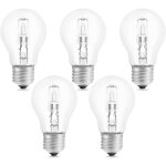 Bulbes e27 a55 42w dimmable, ac220 - 240v, 650lm blanc chaud 2700k, transparent ampoule globe e27 halogene ...