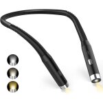 Lampe de lecture de cou, lampe lecture rechargeable au lit, 3 couleurs et 3 niveaux de luminosit rglables, ...