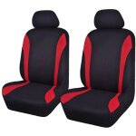 Universal mode maille housses de si�ge de voiture (2 fronts, noir rouge)