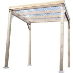 Foresta - habrita - carport autoclav� toit plat �conomique avec couverture surface 4 m2 - car2020ta