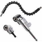 Foret  angle droit (1pcs court + 1pcs longue)et 1pc d'arbre flexible visseuse kit renvoi d'angle de ...