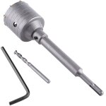 Foret  bton de 65mm, jeu de scies cloche pour murs, brique, ciment, pierre, tige de 200mm avec cl ...