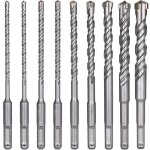 Forets � b�ton, 9 pi�ces (5 mm 16 x 160 mm), foret � marteau �lectrique sds - plus pour perceuse � percussion, ...
