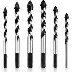 Foret carbure de tungstene, lot de 6 foret diamant en carbure de tungstne pour carreaux de cramique, ...