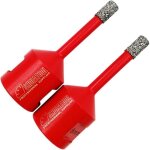 Forets diamant 2 pi�ces 6mm tr�pans de forage avec filetage m14 pour per�age � sec en porcelaine carrelage ...