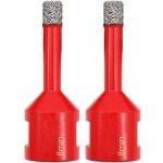 Forets diamant 2 pi�ces 8mm tr�pans de forage avec filetage m14 pour per�age � sec en porcelaine carrelage ...